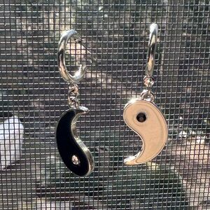 Yin Yang Hoop Earrings